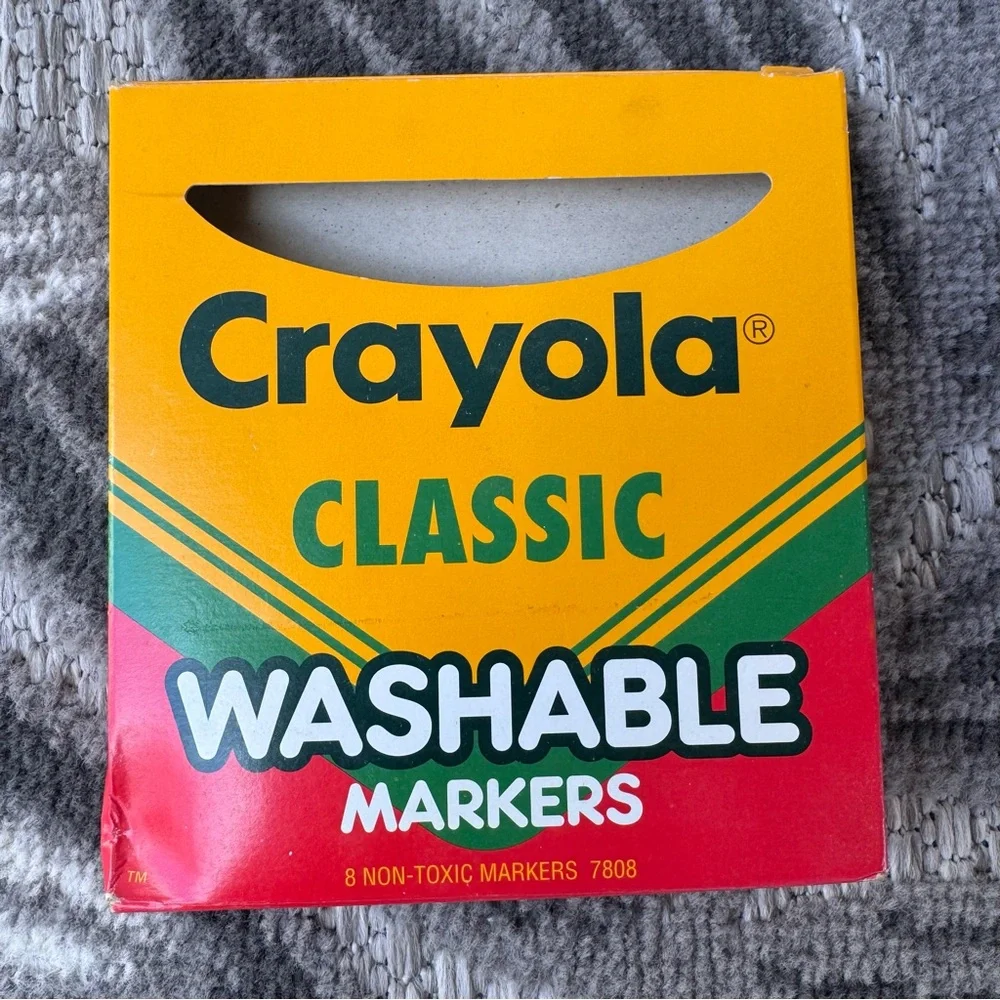 Vintage Crayola Washable Classic Markers &‎ Mini Stampers *Empty Box No Markers*